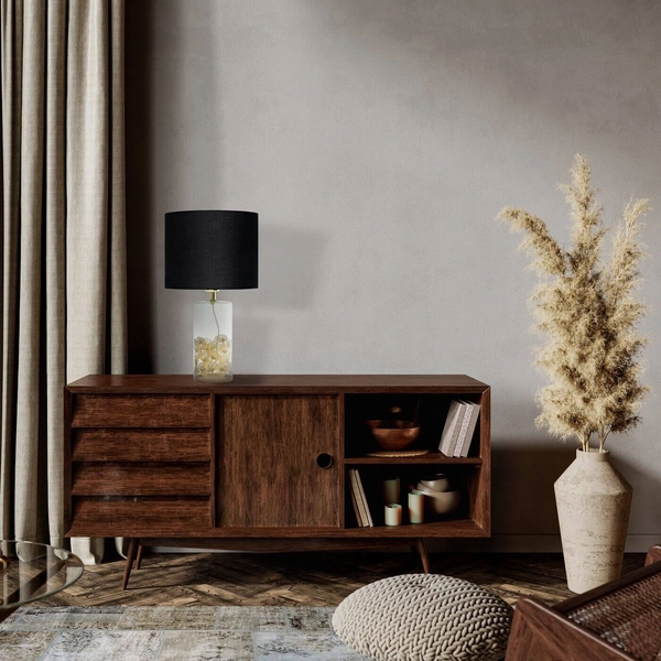 Stołowa lampa dekoracyjna Sunflower LP-818/1T BK czarny złoty