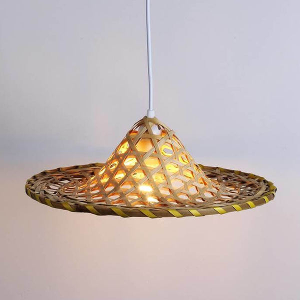 Pleciona lampa zawieszana Boho ABR-LWBRA Abruzzo do jadalni beżowa