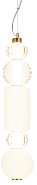 Ledowa lampa wisząca Collar P069PL-L35G3K1 35W 3000K kule przeźroczyste
