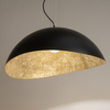 Żywicowa lampa wisząca do salonu SOLARIS 40602 Sigma czarny złoty