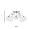 Szklana lampa sufitowa 8823/5 8C do jadalni chrom