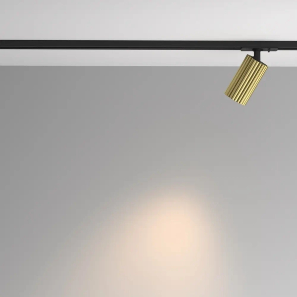 Jednofazowa lampa sufitowa szynowa Calipso TR218-1-GU10-BS mosiądz czarna