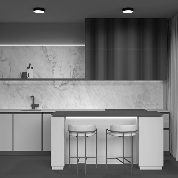 Ledowy plafon Zon C032CL-L32B4K 26W okrągły czarny