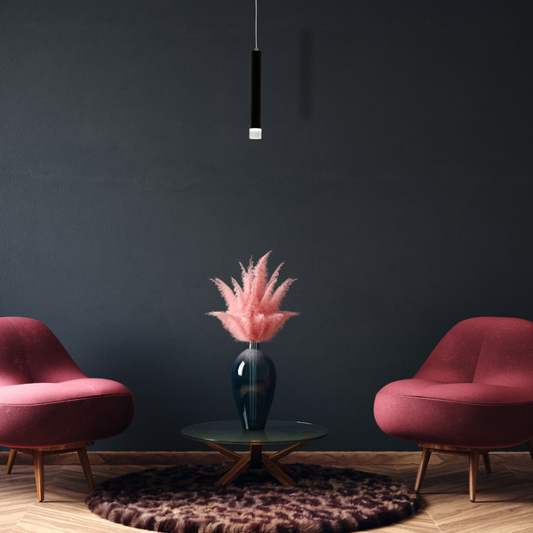 LAMPA wisząca CARBON ML182 Milagro metalowa OPRAWA zwis LED 5W 4000K sopel tuba czarna