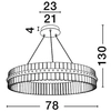 Pierścieniowa lampa zwisająca MAYO LE44225 LED 56W 3500K ring złota