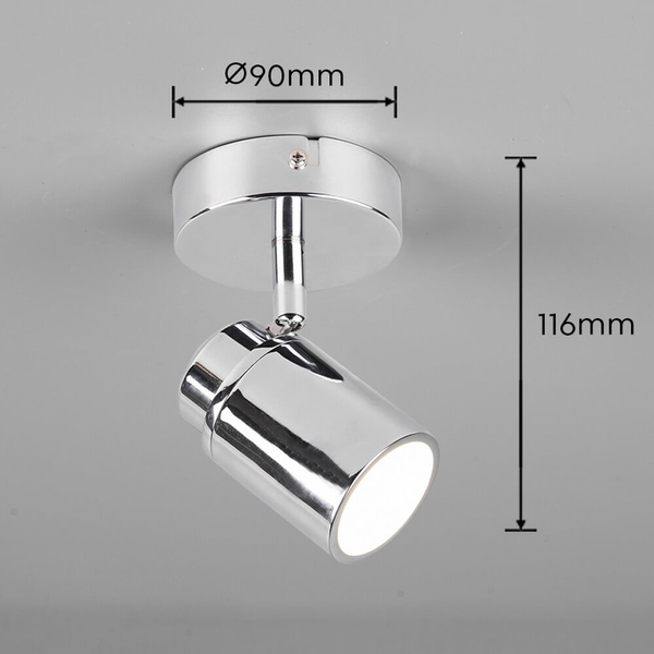 Reflektorek ścienny z regulacją BRISA DL106880400 IP44 srebrny