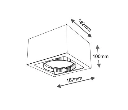 Spot LAMPA sufitowa UTO 7091 Shilo natynkowa OPRAWA metalowa do łazienki kostka cube biała