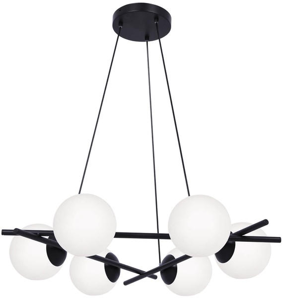 Lampa wisząca Arton K-4967 bubbles do jadalni biała czarna