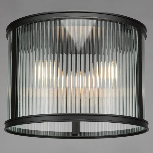 Przysufitowa lampa do kuchni Bianka BIA5322 ryflowana czarna