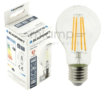 Filamentowa żarówka F-E27-8-WW E27 A60 LED 8W 1055lm 230V biała ciepła