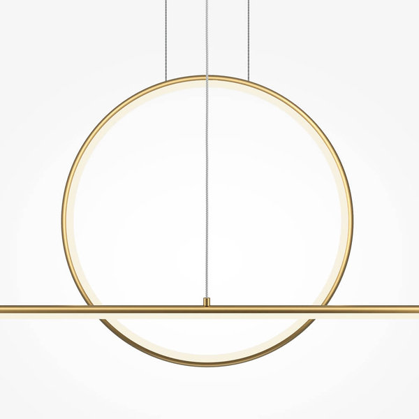 Metalowa lampa wisząca Halo MOD247PL-L49BSK LED 40W 4000K pierścień mosiądz