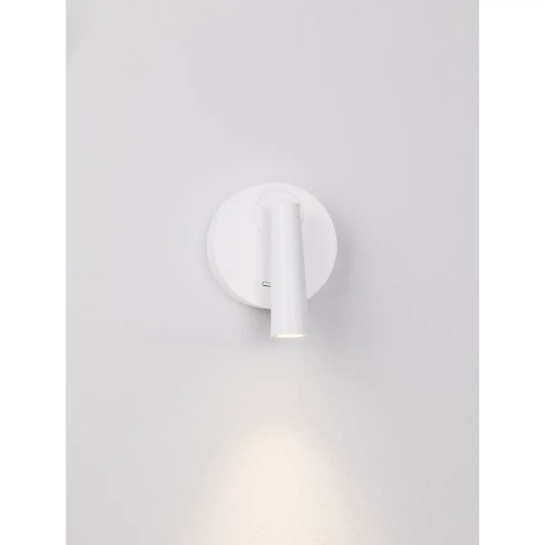 Regulowany kinkiet ścienny do salonu LAVONTO LE45528 LED 3W 3000K biały