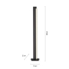 Podłogowa lampa na pilot PURE-LINES grafitowa 421-13 1xLED 23W 2700-5000K z wtyczką