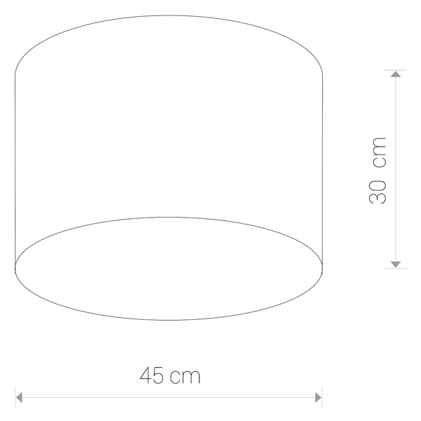 Natynkowa lampa abażurowa Cameron 9683 okrągły plafon do holu szary
