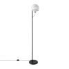 Podłogowa lampa kulista Wilson 2412594003 szklana metalowa czarna