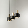 Lampa wisząca na listwie Rif 40720 Sigma rurki czarna złota
