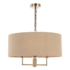 Jadalniana lampa wisząca Jamelia JAM0301 Dar Lighting beżowa mosiądz