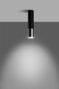 Loftowa LAMPA sufitowa SL.0939 modernistyczna OPRAWA metalowa tuba downlight czarna chrom
