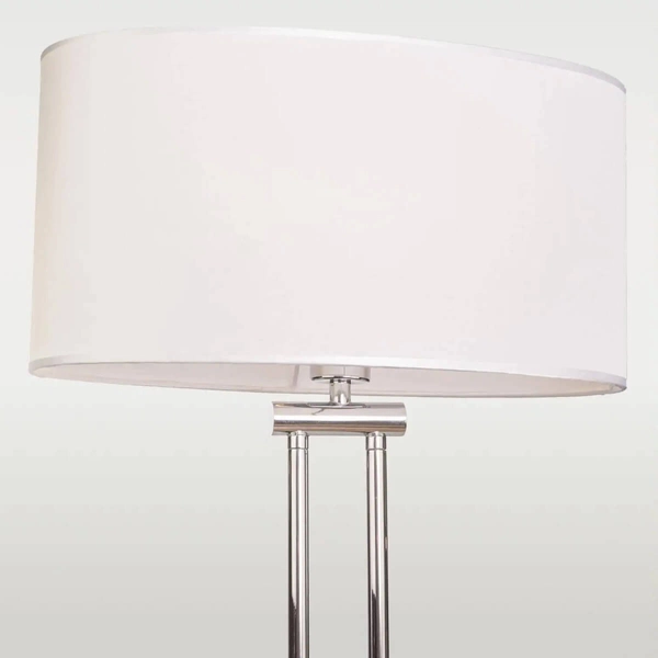 Nowoczesna lampa podłogowa Athens do pokoju biała chrom