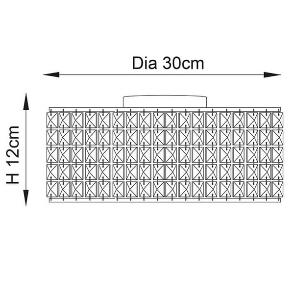 Okrągła lampa sufitowa Belfont 61252 IP44 chrom przezroczysty