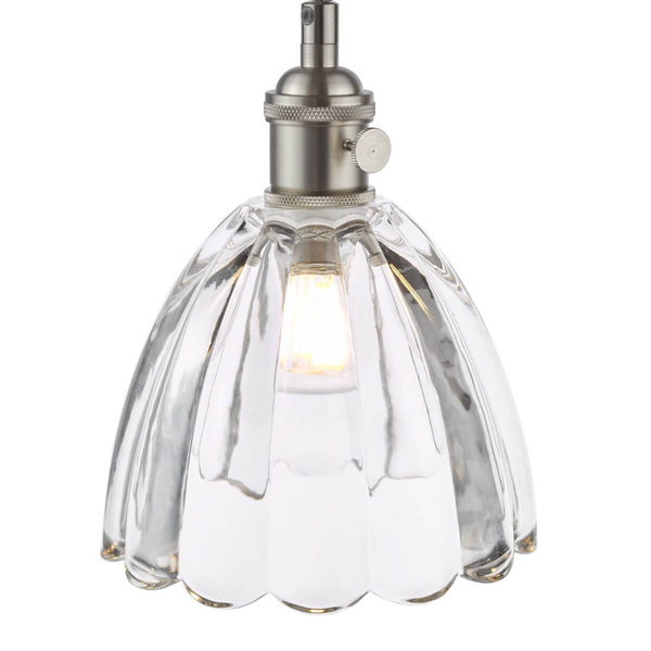 Salonowa lampa wisząca Hadano HAD0161-11 szklana chrom przezroczysty