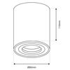 Nowoczesna LAMPA sufitowa BIMA ML7010 Milagro okrągły downlight do sypialni biały