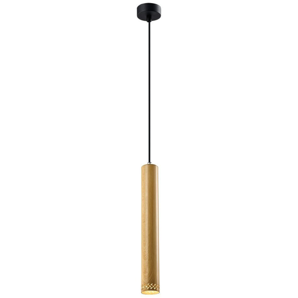 Wisząca lampa TUBO 31-78599 tuba ażurowa zwis okrągły boho drewniany