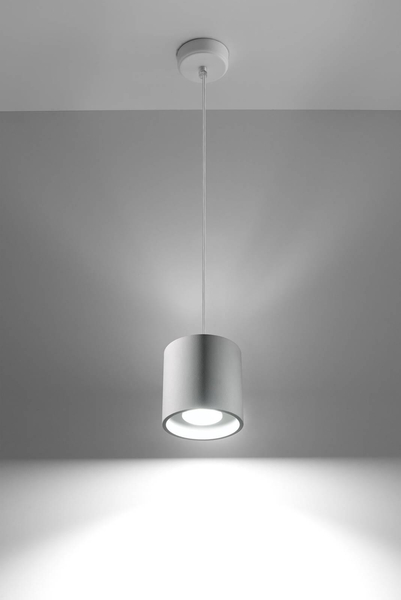 Wisząca LAMPA SL.0053 metalowa OPRAWA zwis tuba biała