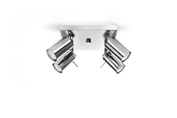 LAMPA sufitowa SL.0730  metalowa OPRAWA kwadratowa SPOT regulowane tuby chrom