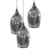 Wisząca lampa MARINA 33-60181 skandynawska szklana zwis kaskada srebrna