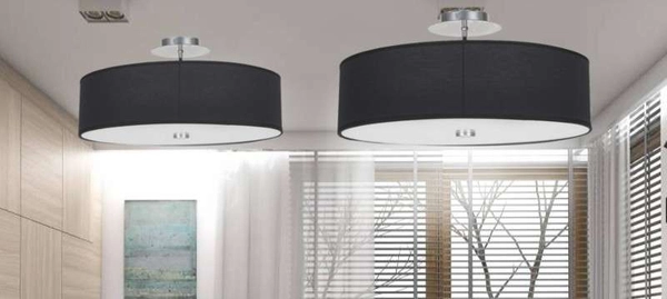 Plafon LAMPA sufitowa 6390 Nowodvorski abażurowa OPRAWA klasyczna okrągła czarna