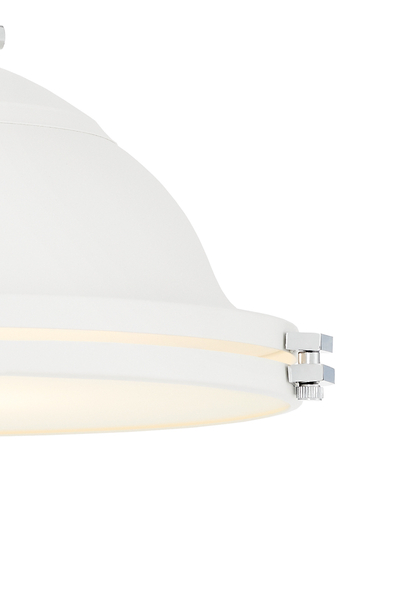 Wisząca LAMPA industrialna NAUTILIUS L 10266101 Kaspa metalowa OPRAWA na łańcuchu ZWIS okrągły biały