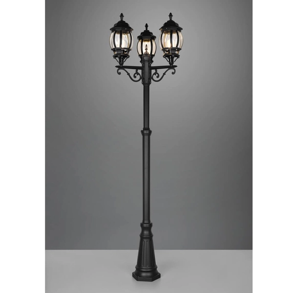 Potrójna latarnia zewnętrzna Elvo 406960332 loftowa IP23 czarna