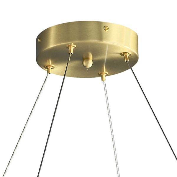 Wisząca lampa do salonu PIUMA ST-6289-8 Step listki mosiądz biały