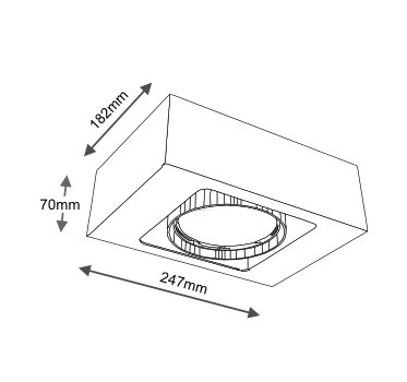 Spot LAMPA sufitowa KOGA 7116 Shilo natynkowa OPRAWA plafon metalowy do łazienki czarny