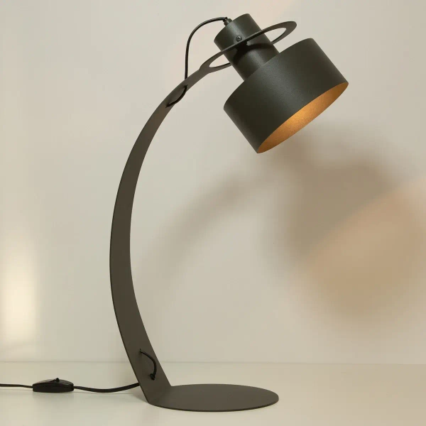 Stołowa lampa na biurko Rif 41445 metalowa regulowana ciemnozielona