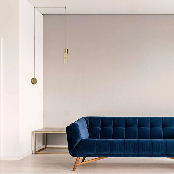 Lampa wisząca na wysięgniku Floresta 6560 Rabalux LED 4W 4000K złota przezroczysta