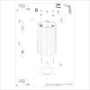 Downlight lampa sufitowa KARBON SL.1606 tuba ryflowana oliwkowa