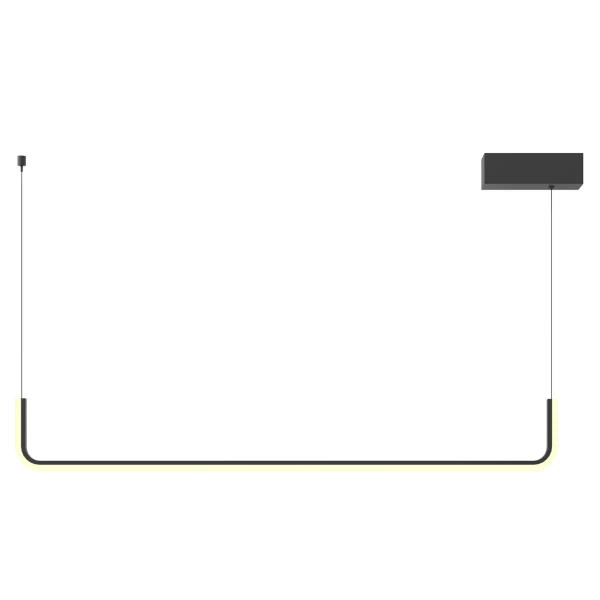 Liniowa ledowa lampa wisząca Urus PO644 LED 17W 3000K do kuchni czarny