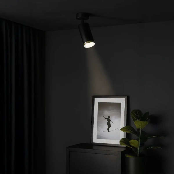 Minimalistyczna lampa sufitowa Mica Spot ML2094 cylindryczna czarny