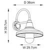 Elewacyjna lampa ścienna Farmhouse 95899 IP44 metalowa czarny