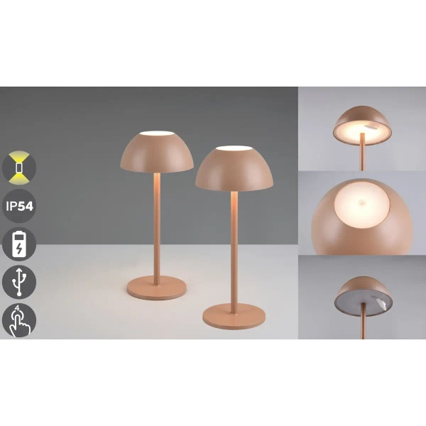 Stołowa lampka dotykowa RICARDO R54106165 LED 1,7W 3000K IP54 kawowy