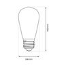 Żarówka filamentowa EKZF8017 ST64 E27 LED 6W 2700K bursztynowa