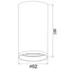 Sufitowa LAMPA spot FOCUS S C052CL-01W Maytoni metalowa OPRAWA plafon tuba biała
