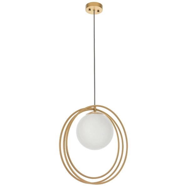 Lampa zwisowa kula L&-192488 Light& ball pierścienie złote