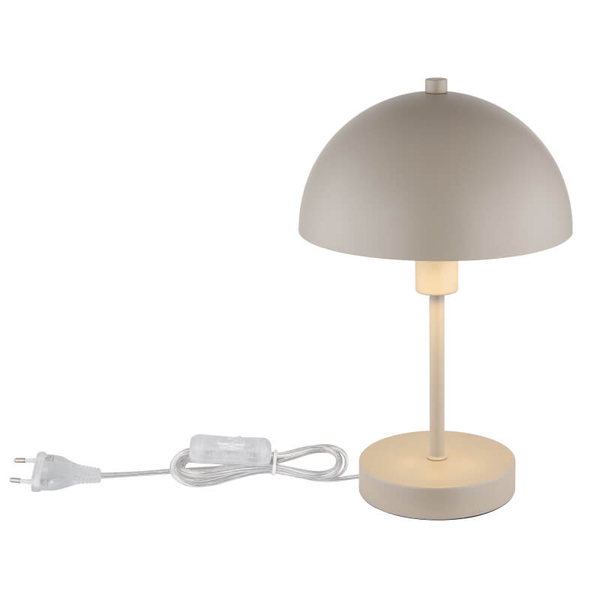 Stołowa lampa do salonu Atoma 24009S kopuła grzybek szara