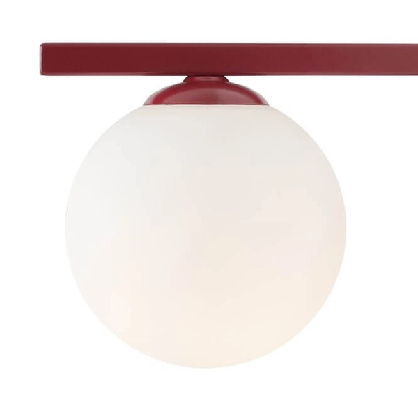 Lampa ścienna kulista Zac 1038C15_2 Aldex szklana biała czerwona