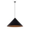 Wisząca lampa do salonu VESUVIO 41043 stożek regulowany czarny miedziany