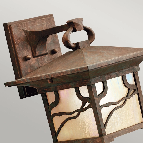 Latarenka naścienna QN-MORRIS-M IP44 domek miedziana