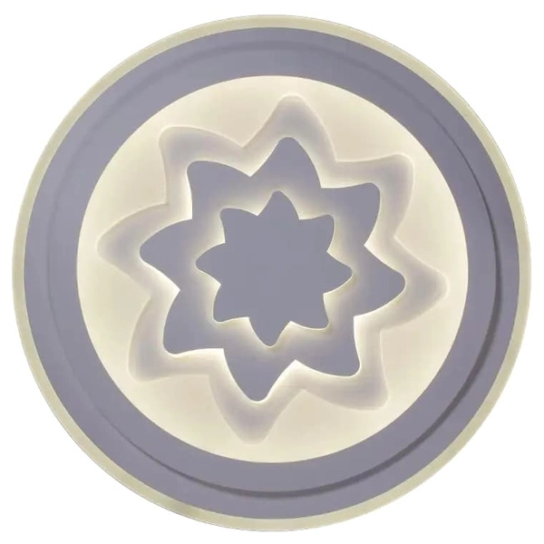 LAMPA sufitowa VEN P-666/9 dekoracyjna OPRAWA plafon LED 74W kwiat biały